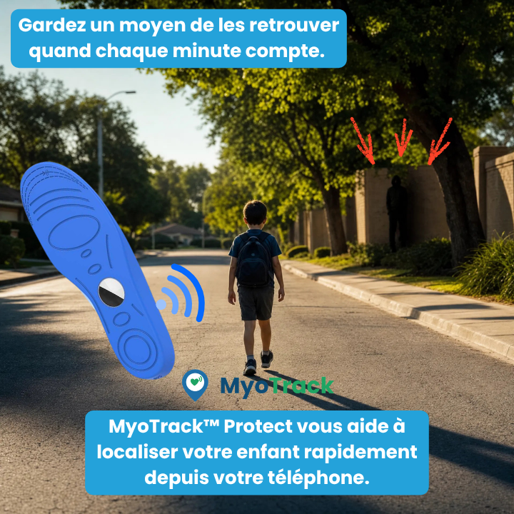 MyoTrack™ Protect - Pack semelle & traceur pour localiser votre enfant